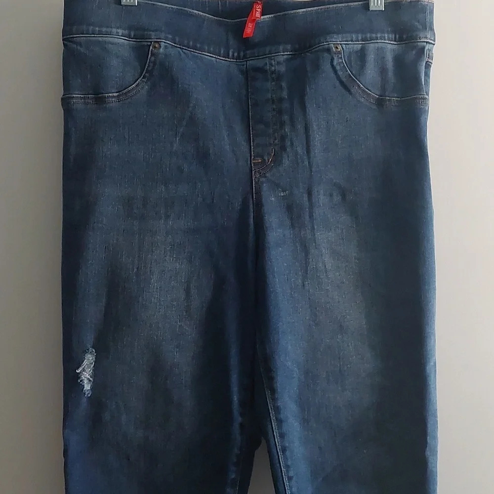 Spanx Pull-on Ankle Skinny Jeans Size XL Euc - Picture 7 of 9